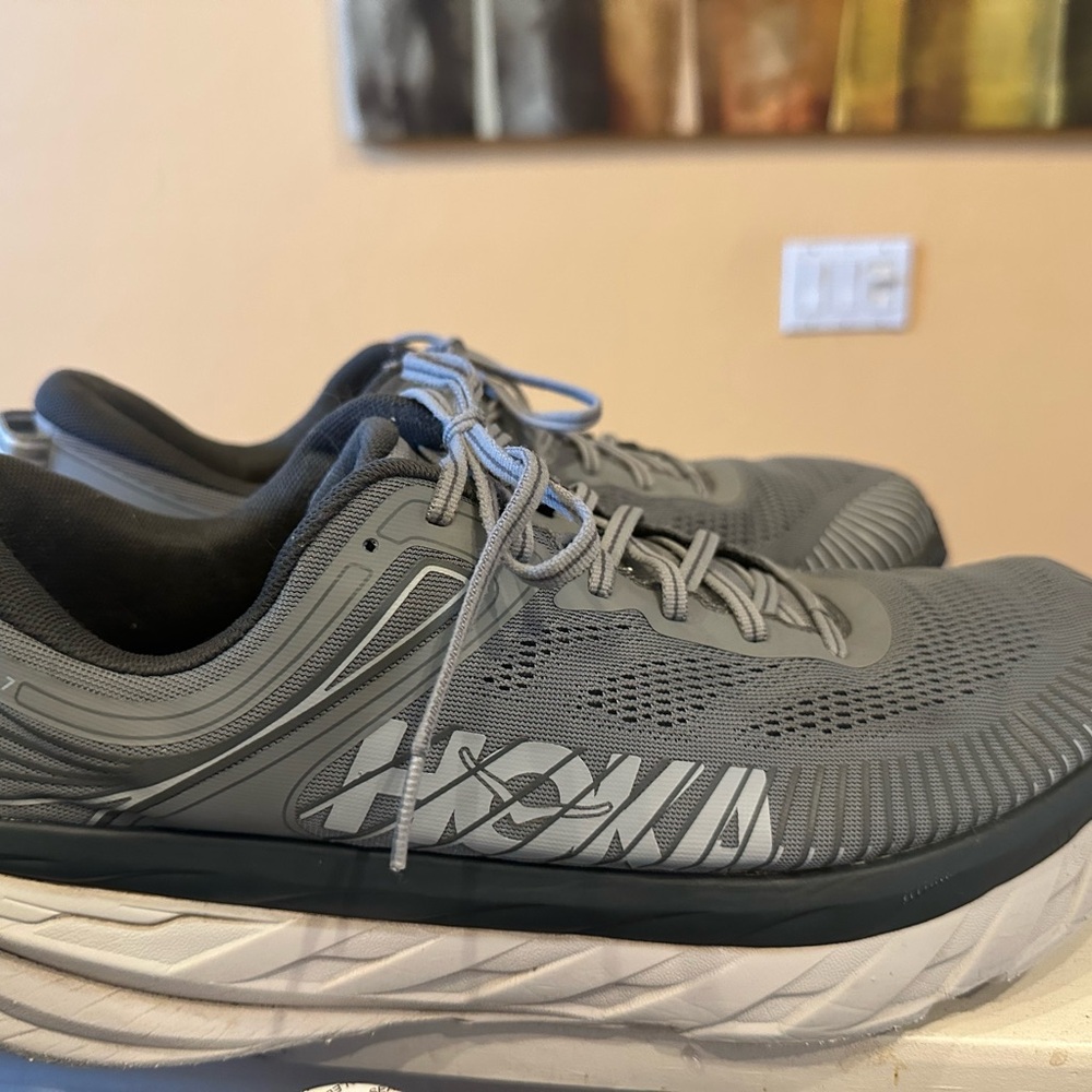 Hoka One One Men's Gray Athletic Shoes Sz 14